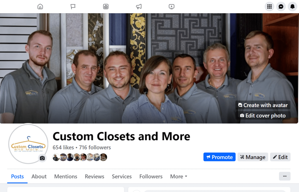 facebook profile on thank you page